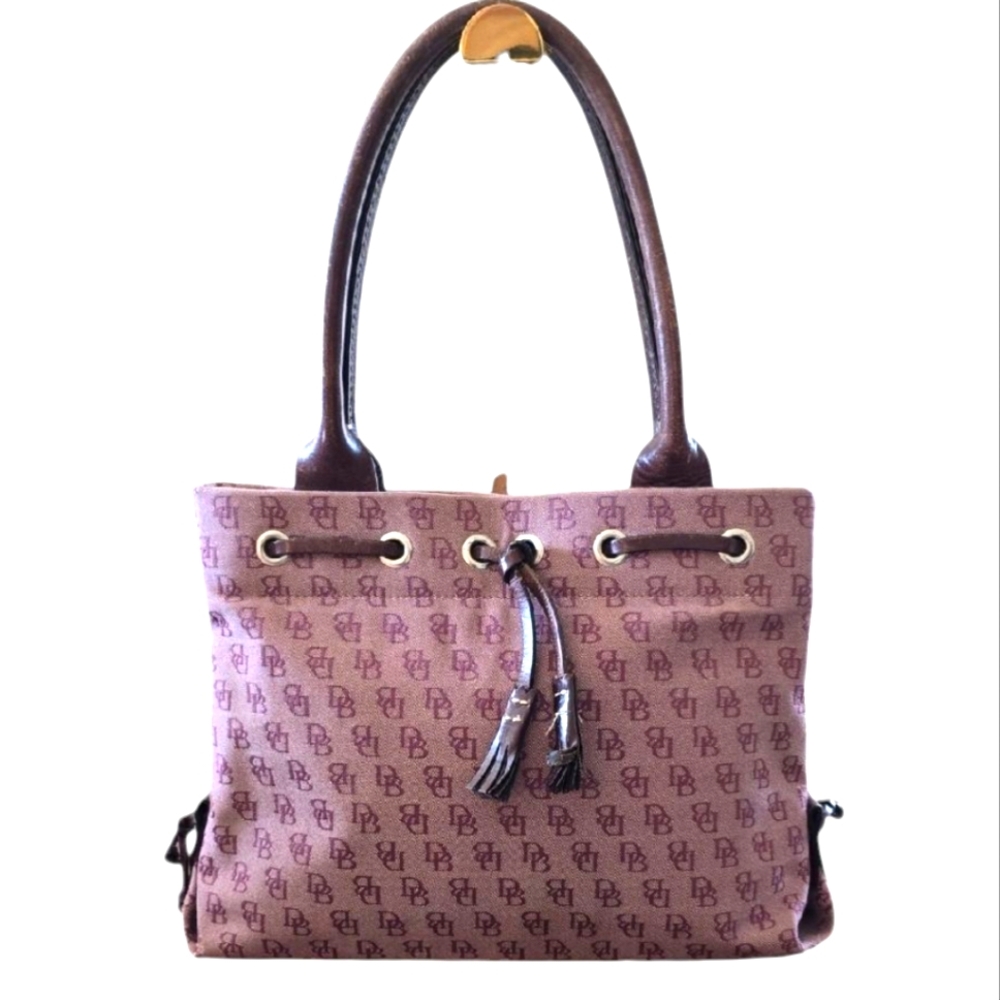 Dooney & Bourke Pink and Brown Shoulder Bag